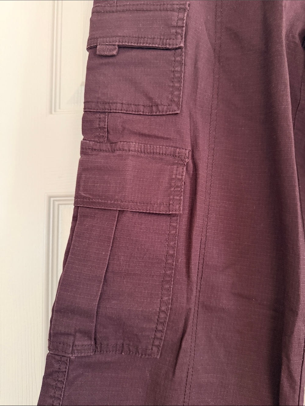 WallFlower Women’s Medium Burgundy Wide Leg Cargo Pants Stretch Utility Y2K - Picture 10 of 10